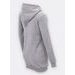Dámská prodloužená mikina s kapucí šedá