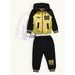 Detská športová tepláková súprava žlto-čierna