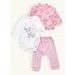 Dětská souprava s potiskem růžová