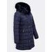 Dámská zimní prošívaná bunda tmavě modrá