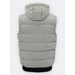 Pánska prešívaná vesta s kapucňou svetlozelená