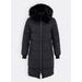 Dámska dlhá zimná bunda čierna