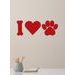 Drevený nápis "I ♥ DOG"