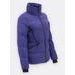 Dámská zimní bunda bez kapuce modrá