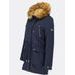Parka s odopínateľným futrom tmavomodrá