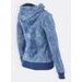 Dámská mikina s asymetrickým zapínáním světle modrá