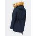 Dámská zimní bunda s kapucí tmavě modrá