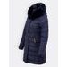 Dámská zimní prošívaná bunda tmavě modrá