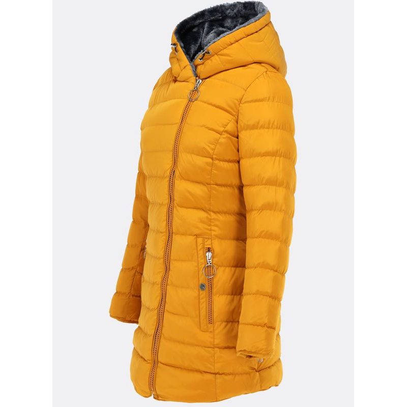 Dámska prešívaná zimná bunda žltá | Bundy | Trendova.sk