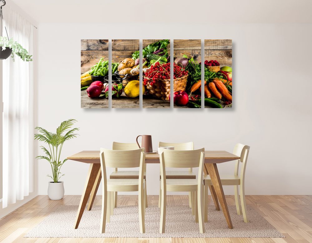 E-shop 5-dielny obraz čerstvé ovocie a zelenina