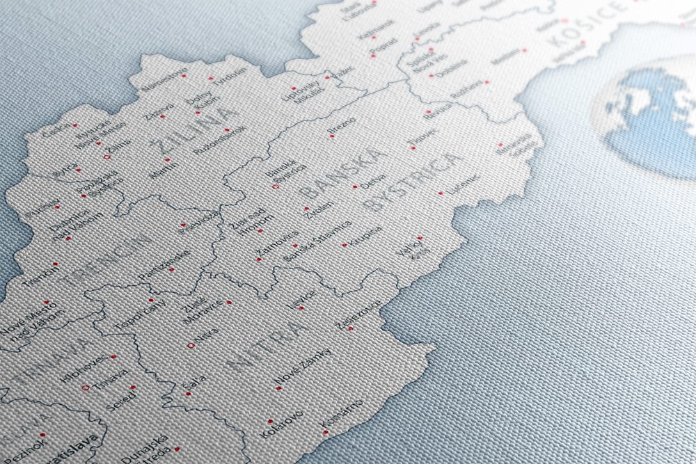E-shop Obraz mapa Slovenskej republiky