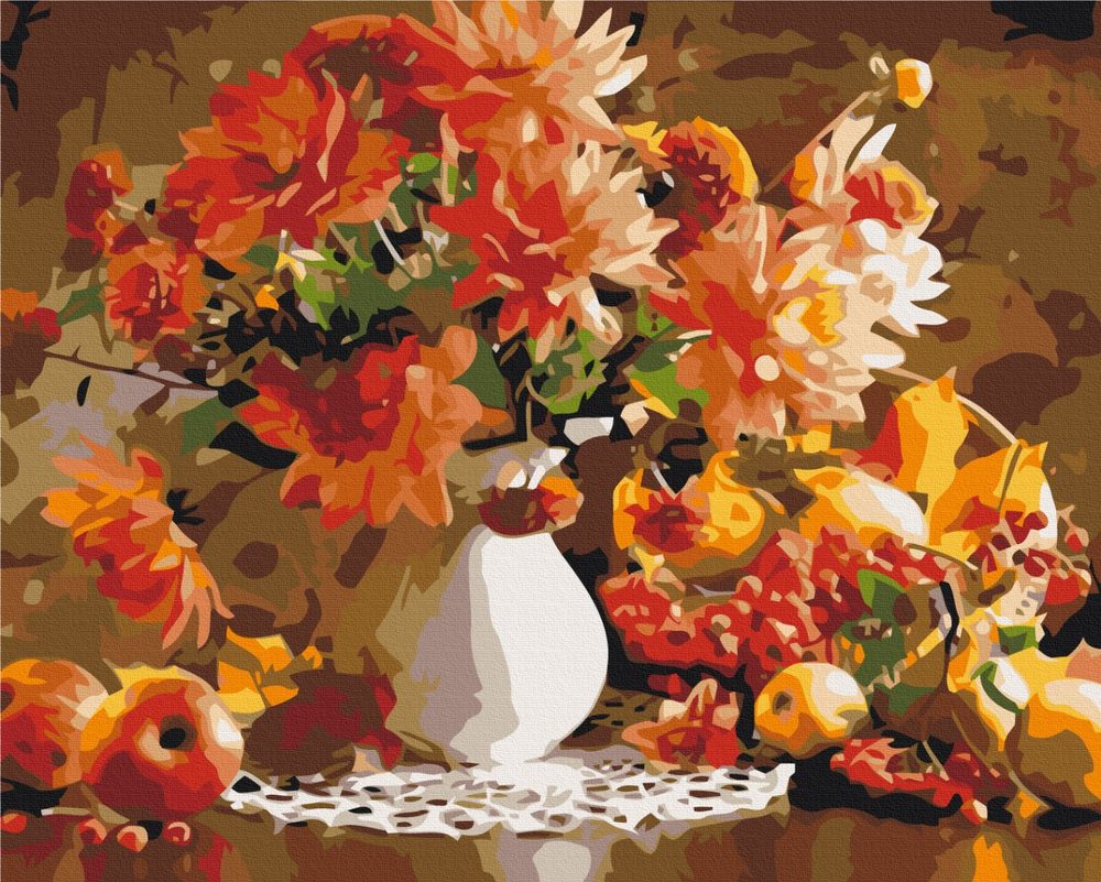 E-shop Maľovanie podľa čísiel jesenná kytica kvetov
