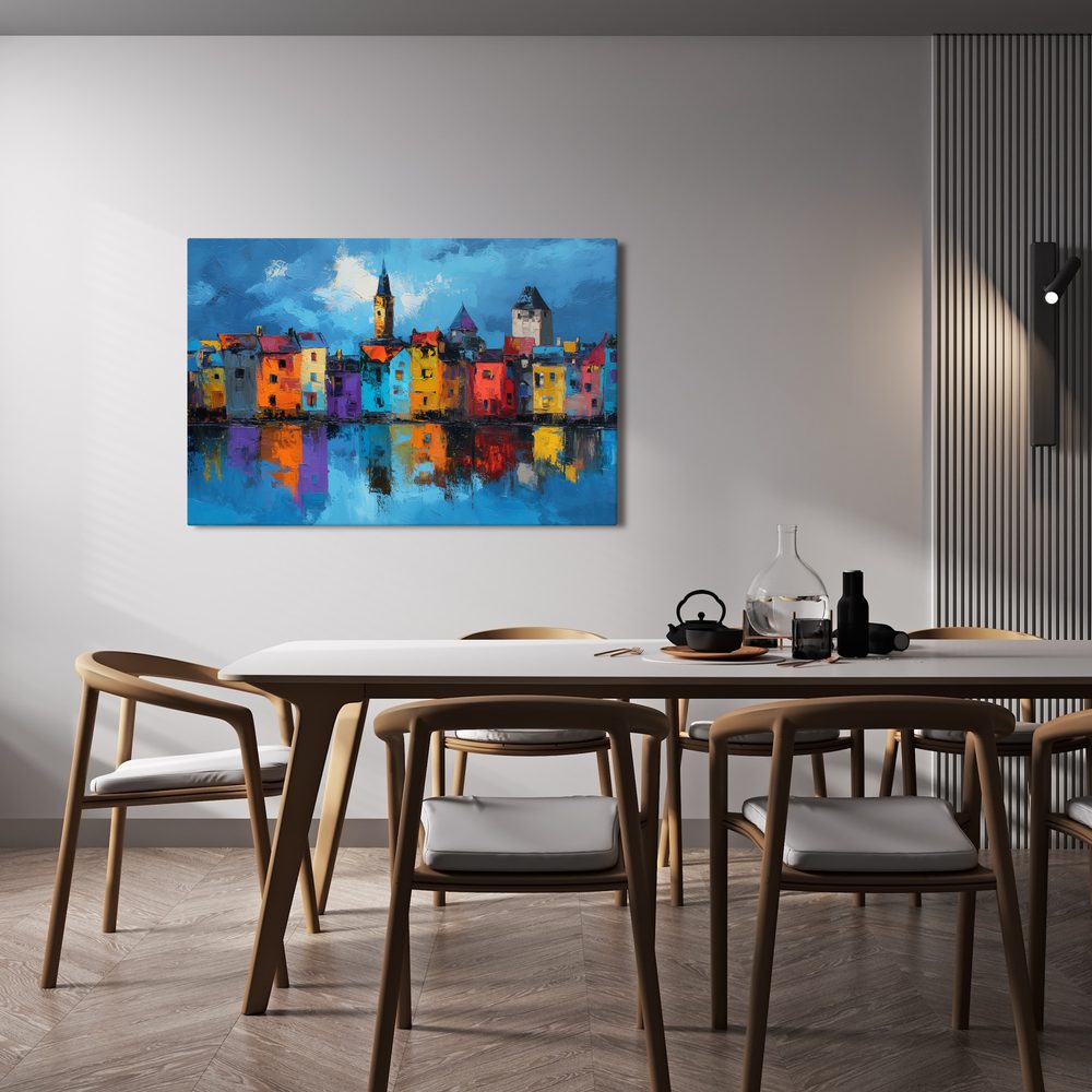 Obraz farebná mestská panoráma