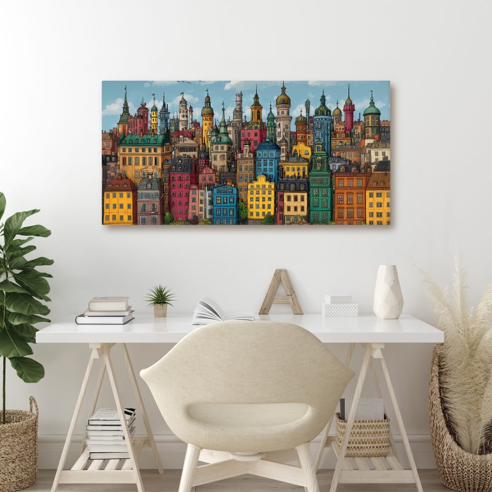 Obraz historická mestská architektúra
