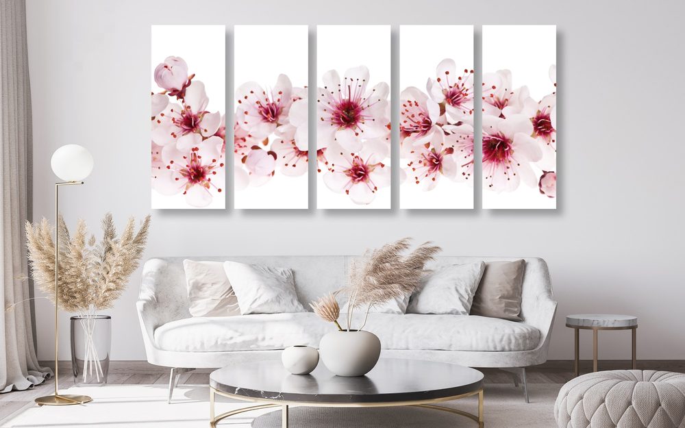 E-shop 5-dielny obraz čerešňové kvety
