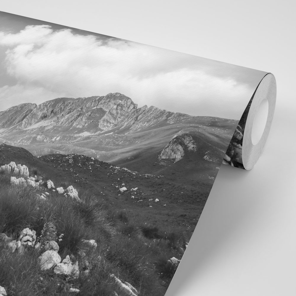 E-shop Samolepiaca fototapeta čiernobiele údolie v Čiernej Hore