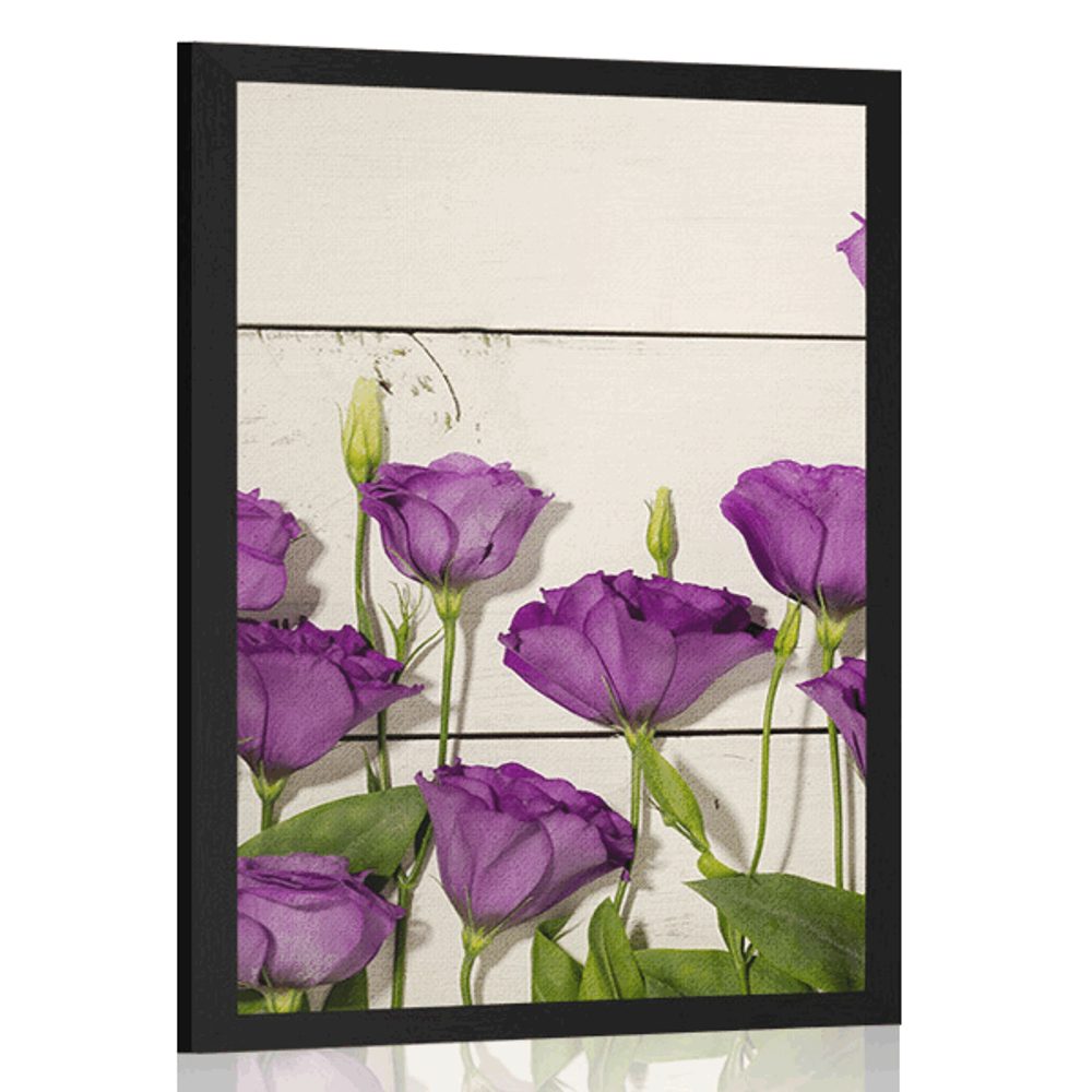 Plakát nádherné fialové květiny - 40x60 silver
