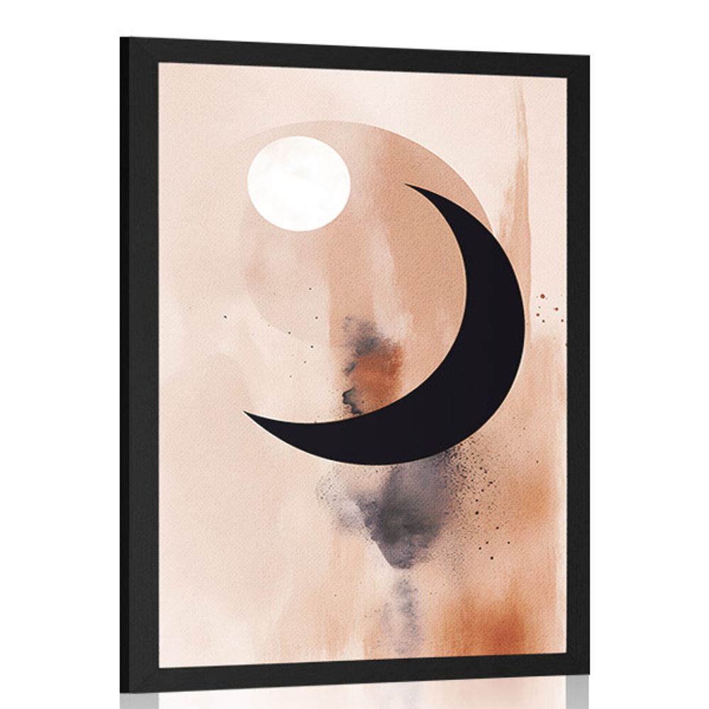Plakát abstraktní tvary den a noc