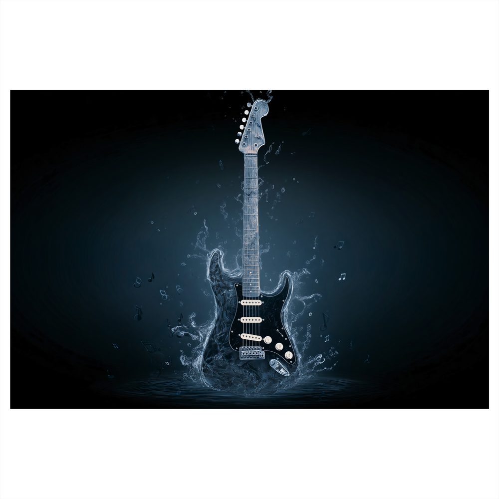 Obraz elektrická gitara v modrej