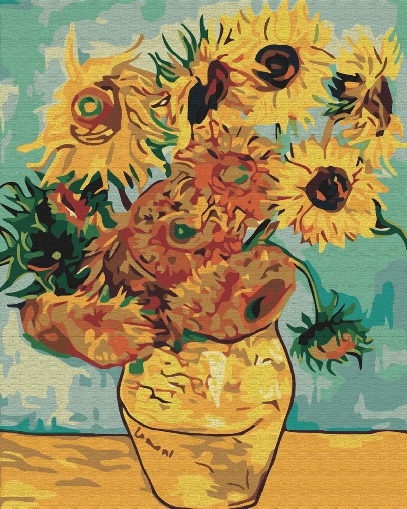 E-shop Maľovanie podľa čísiel inšpirácia Vincent van Gogh - Slnečnice