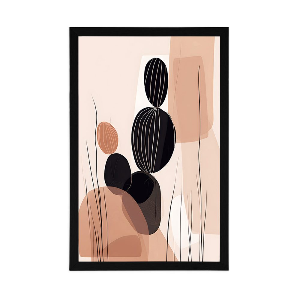 E-shop Plagát abstraktné botanické tvary kaktus
