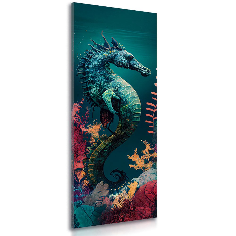 Obraz morský koník vo svete surrealizmu - 45x135