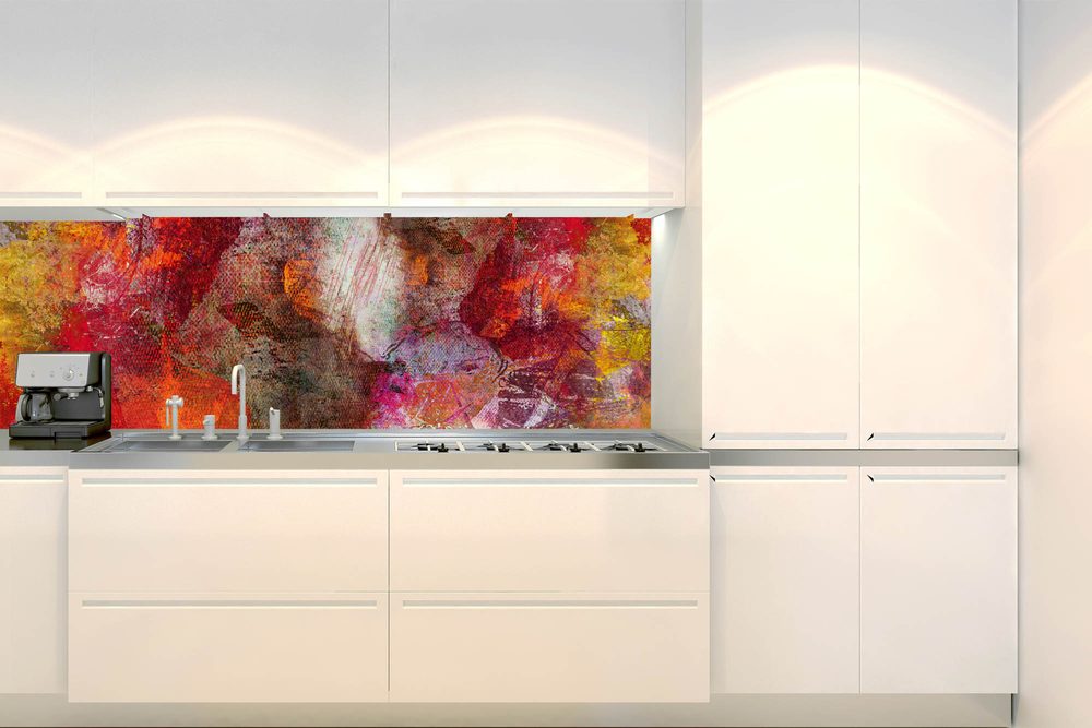 Samolepící fototapeta do kuchyně barevná stěna