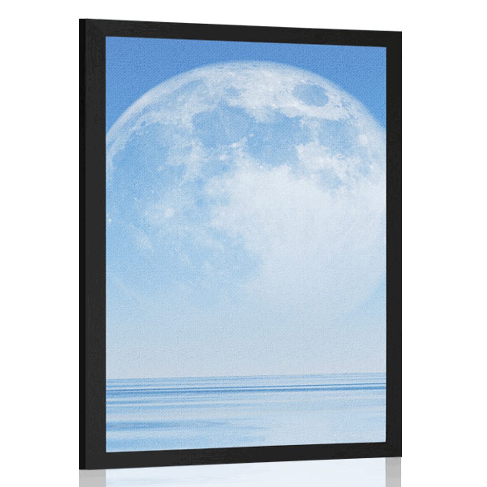 Plakát měsíc nad mořem