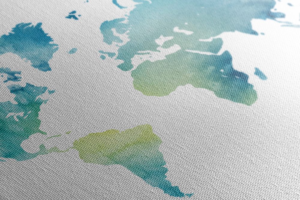 E-shop Obraz mapa sveta v akvarelovom prevedení