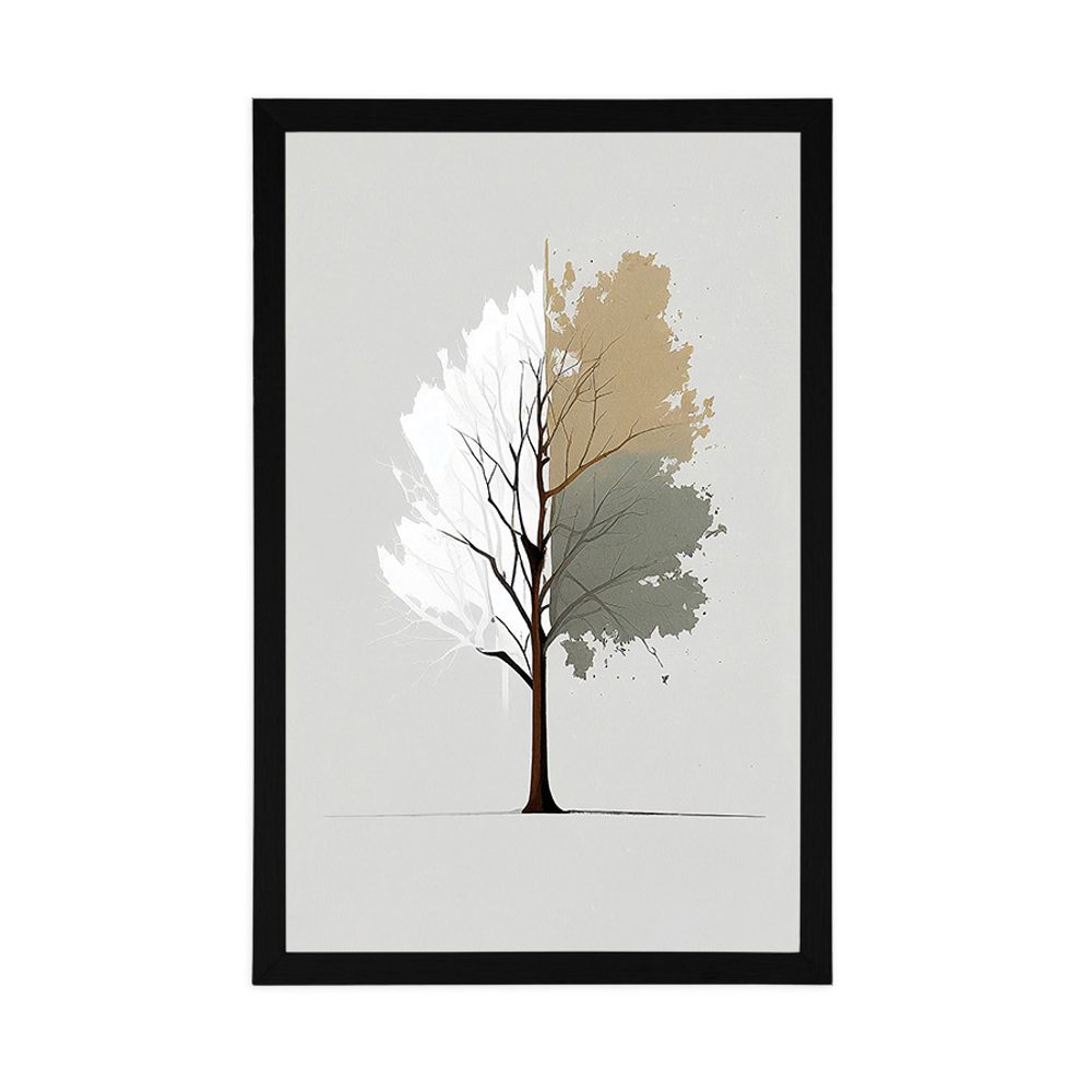 E-shop Plagát minimalistický viacfarebný strom
