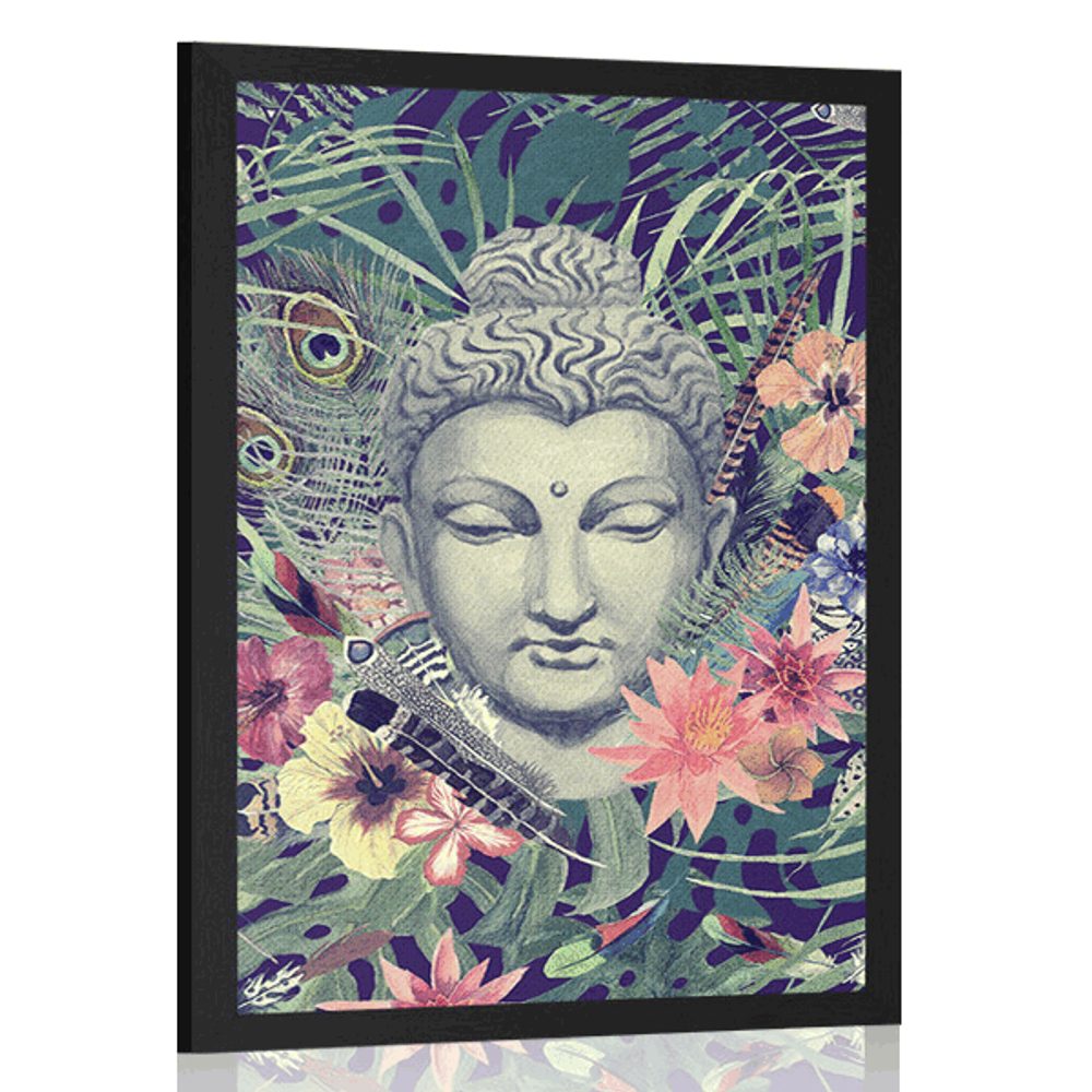 Plakát Buddha na exotickém pozadí