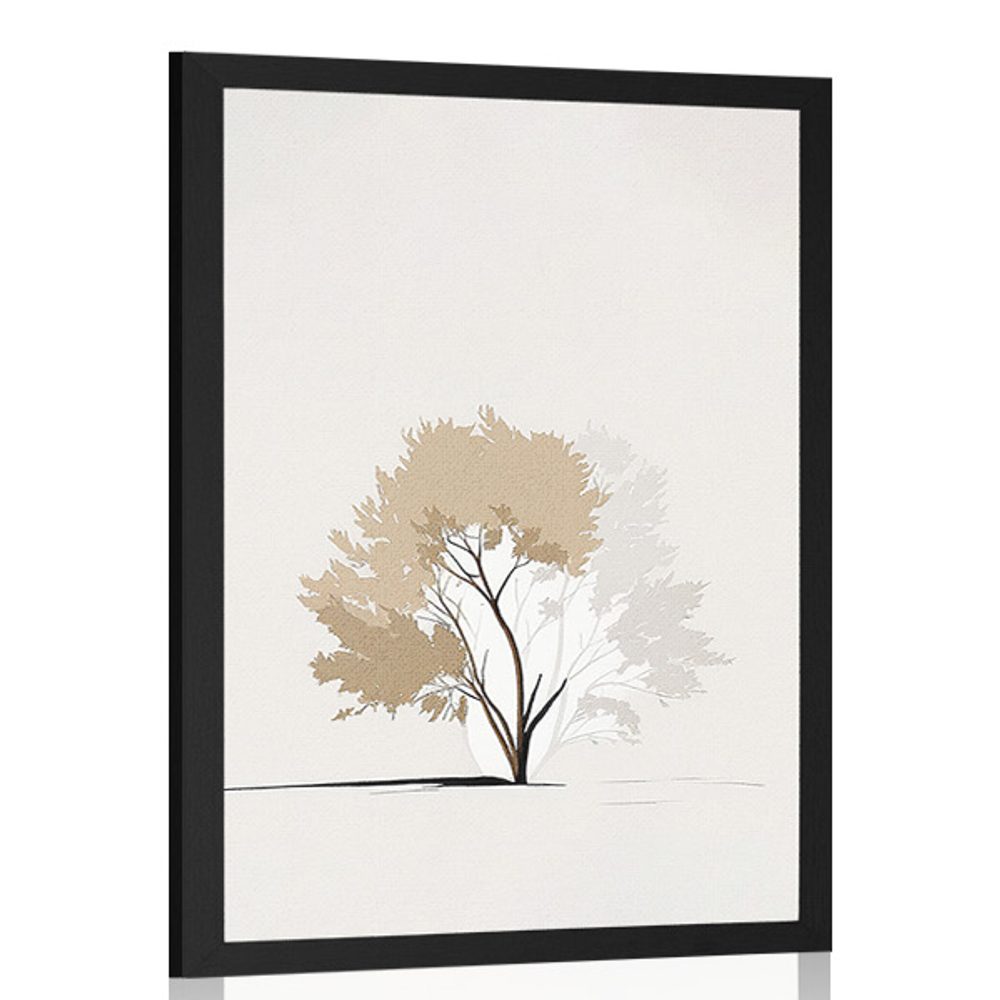 Plakát minimalistický strom s listy