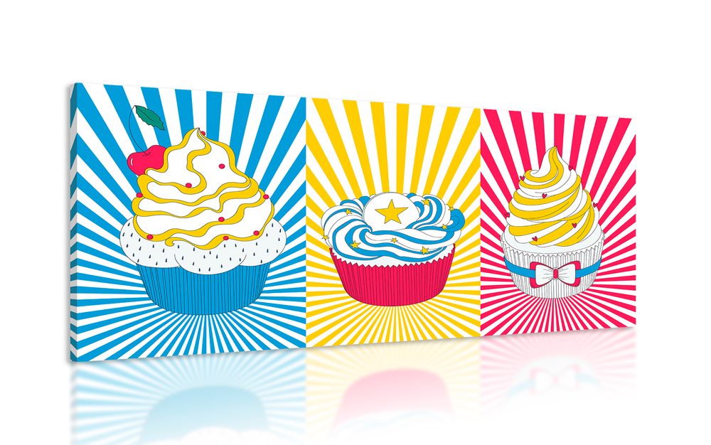 Obraz pop art cupcakes