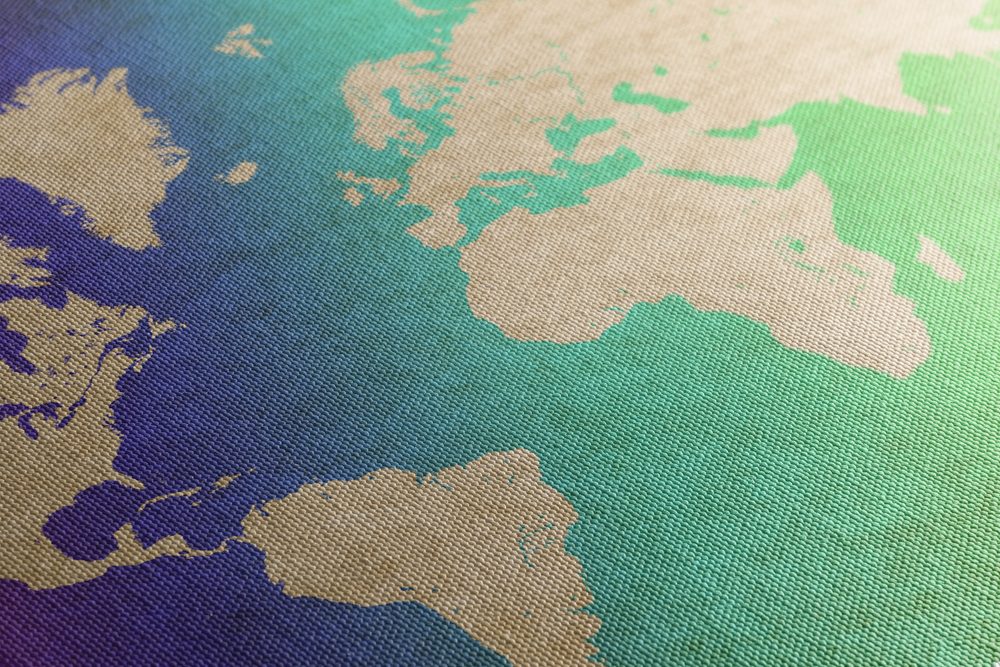 E-shop Obraz pastelová mapa sveta