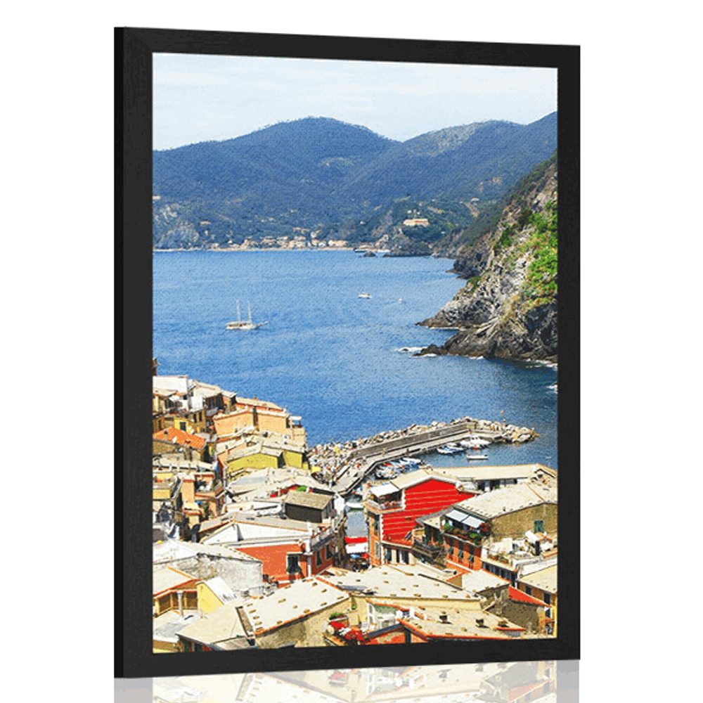 Plakát krásné pobřeží Itálie