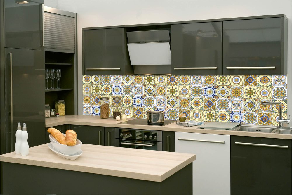Samolepící fototapeta do kuchyně retro mozaika