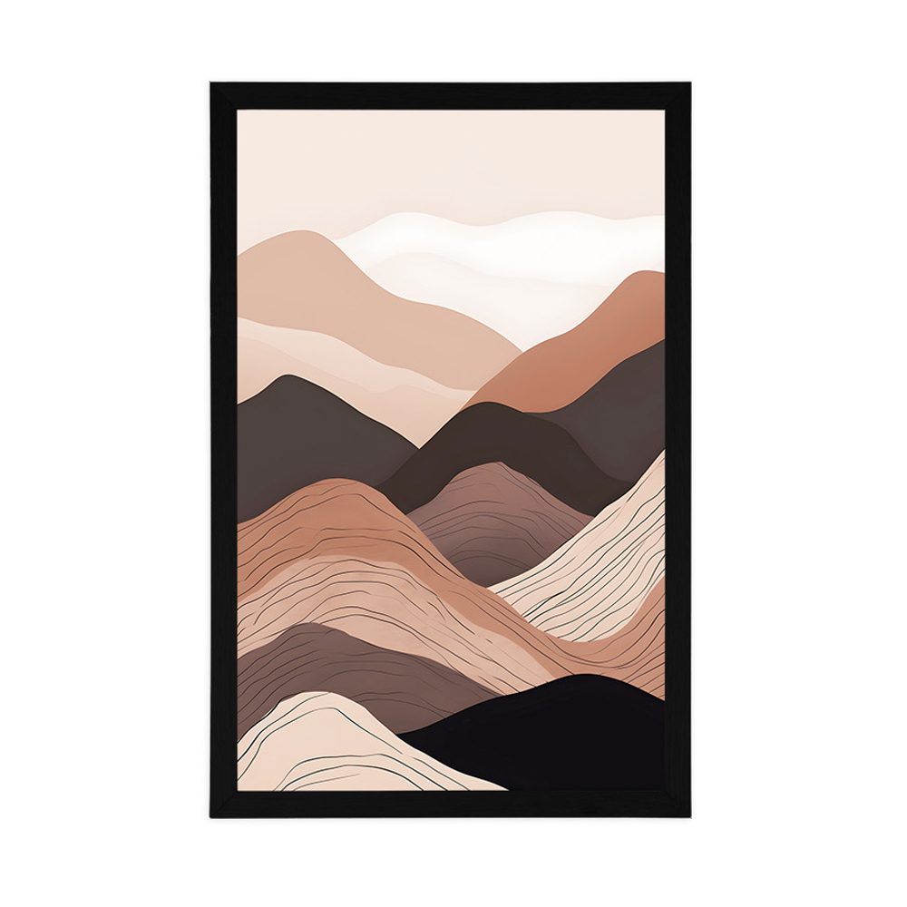 E-shop Plagát abstraktné tvary hory