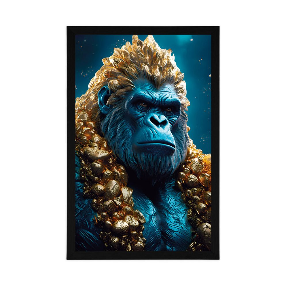 E-shop Plagát modro-zlatá gorila
