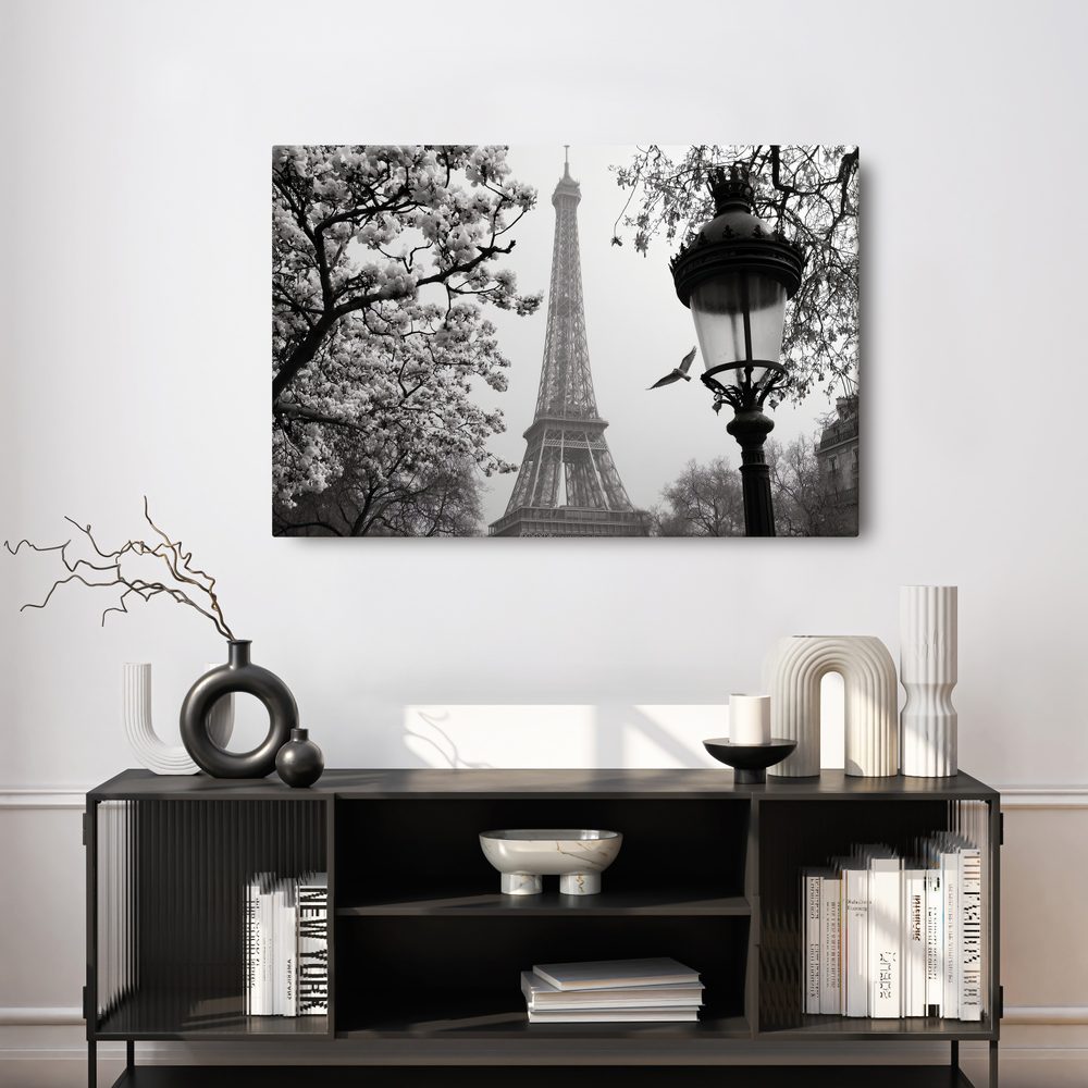 Obraz paríž v zimnej hmle