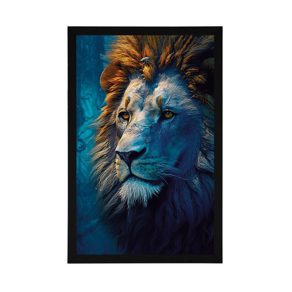 E-shop Plagát modro-zlatý lev