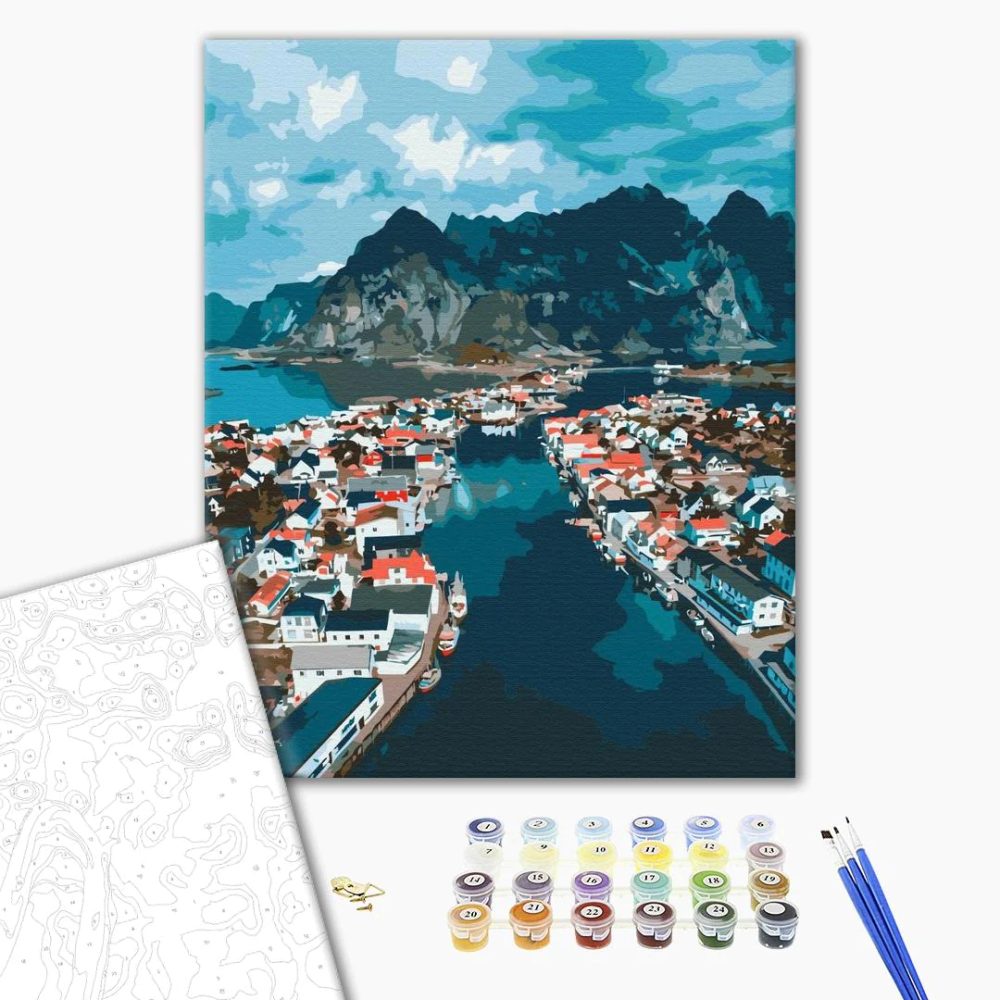 Maľovanie podľa čísiel nádherné nórske fjordy