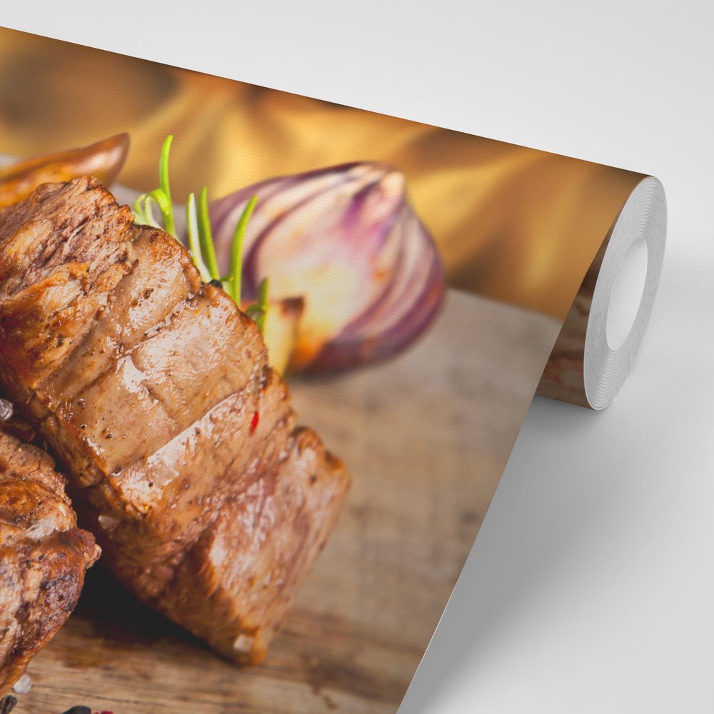 E-shop Samolepiaca fototapeta grilovaný hovädzí steak