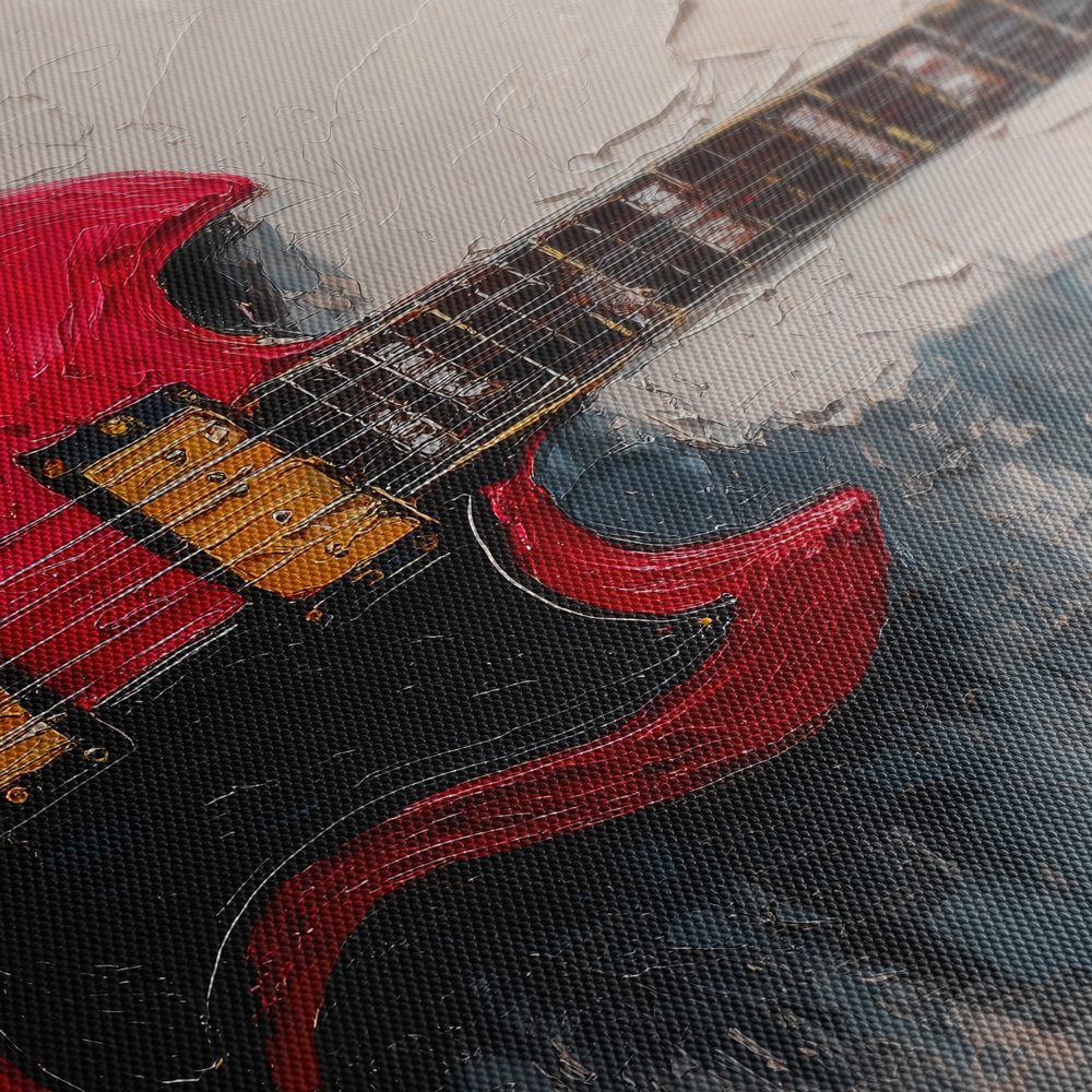 Obraz legendárna červená gitara SG
