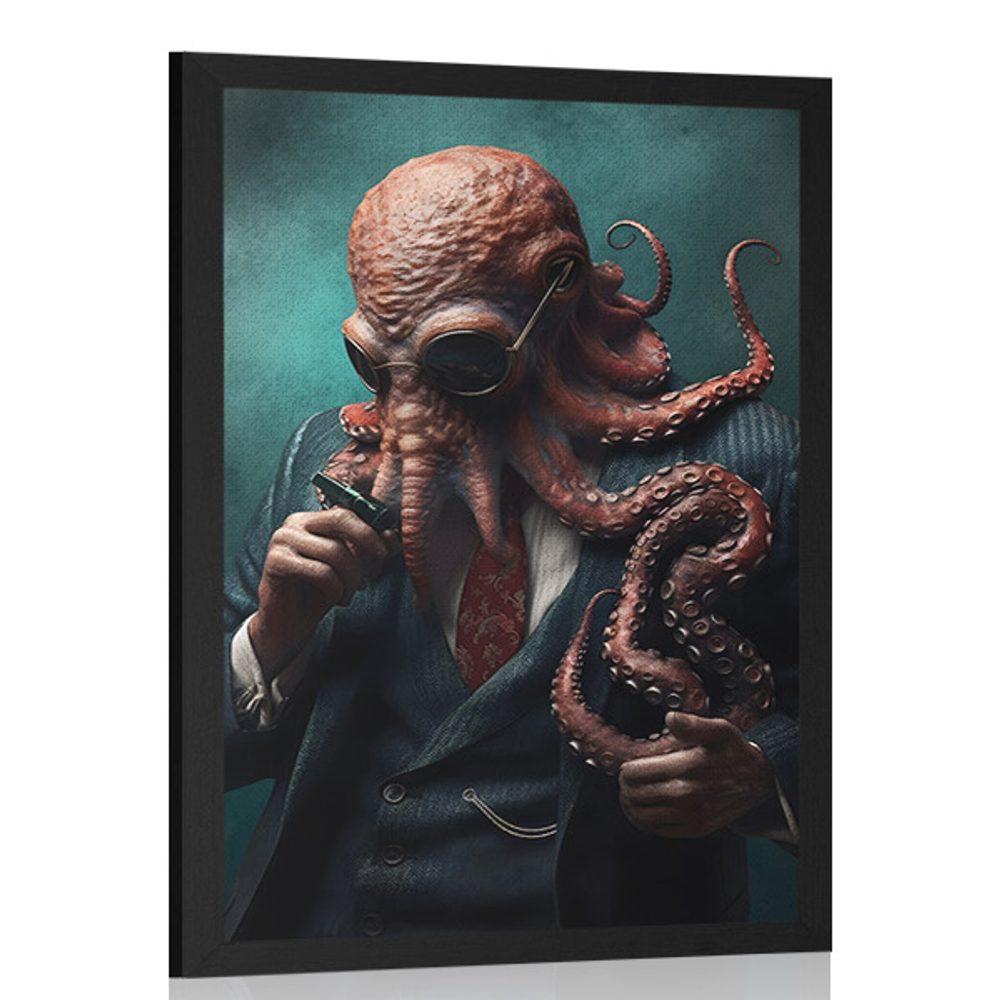 Plakát zvířecí gangster chobotnice