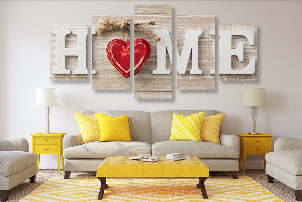 E-shop 5-dielny obraz s nápisom Home