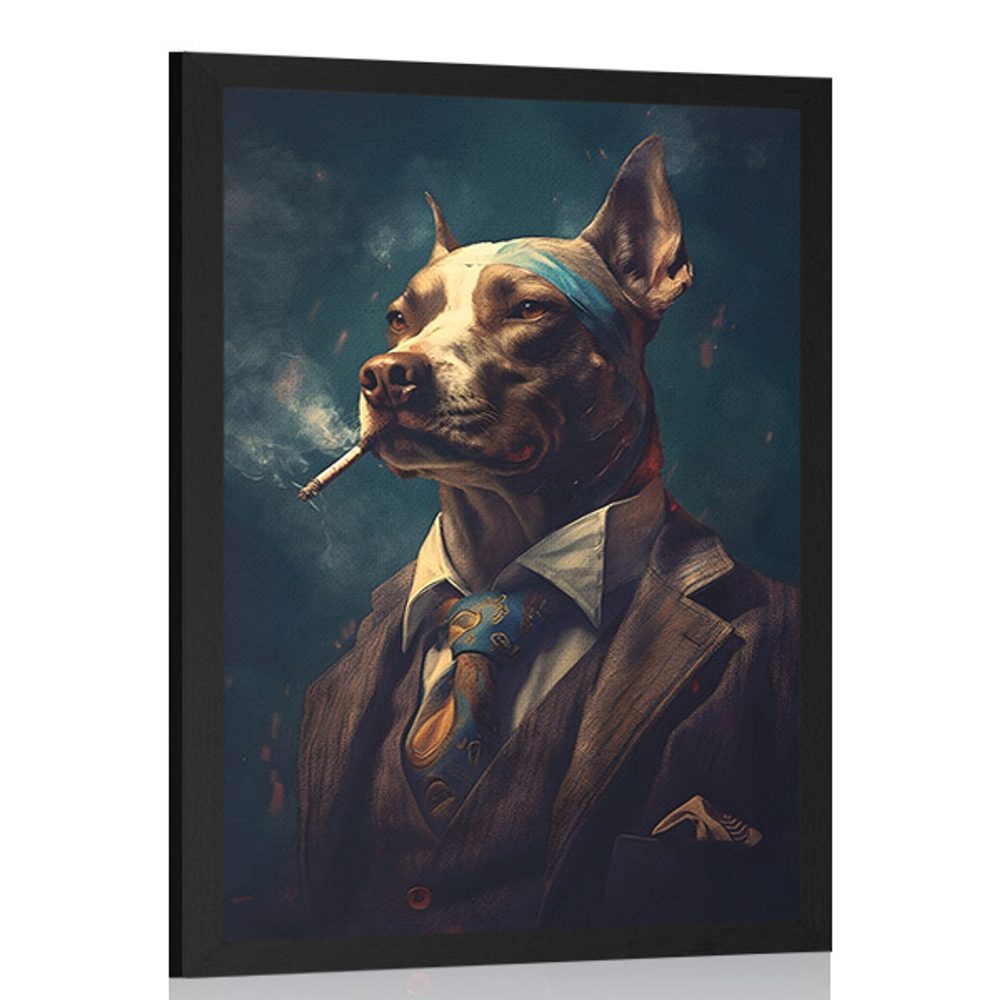 Plakát zvířecí gangster pes