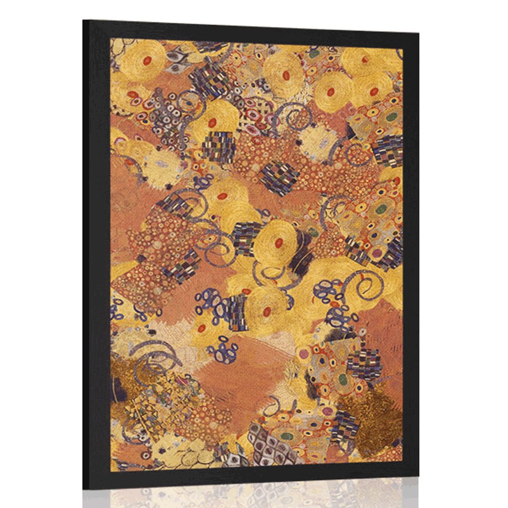 Plakát abstrakce inspirovaná G. Klimtem
