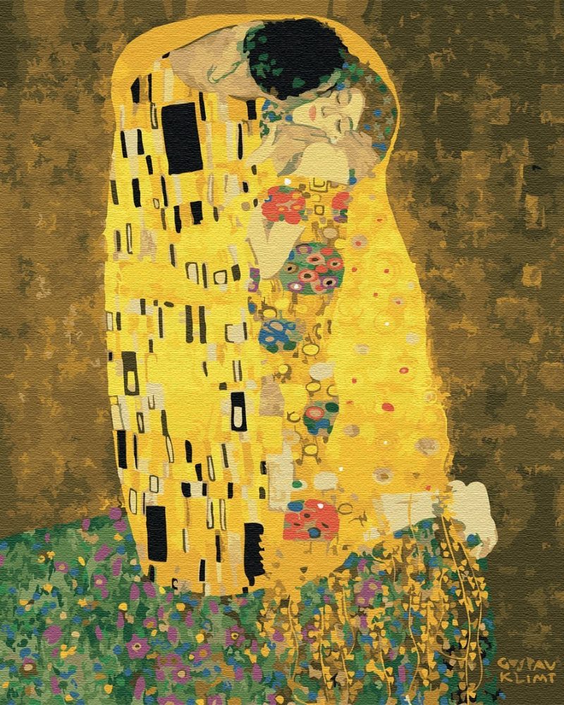 E-shop Maľovanie podľa čísiel inšpirácia G. Klimt - Bozk
