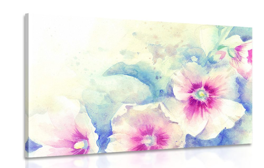 Obraz akvarelový ilustrace růžových květů