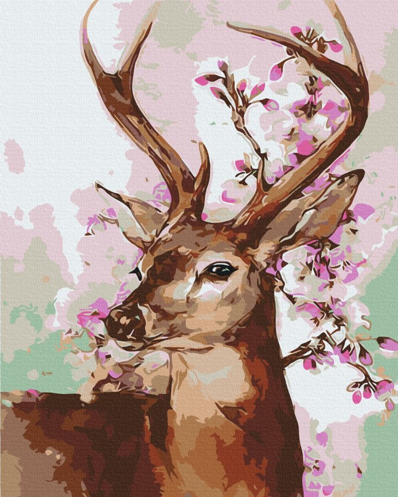 E-shop Maľovanie podľa čísiel jeleň so sakurou